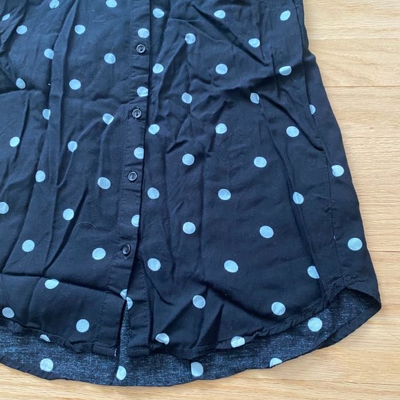 H&M Black Polka Dot Button Down Shirt - Picture 3 of 9